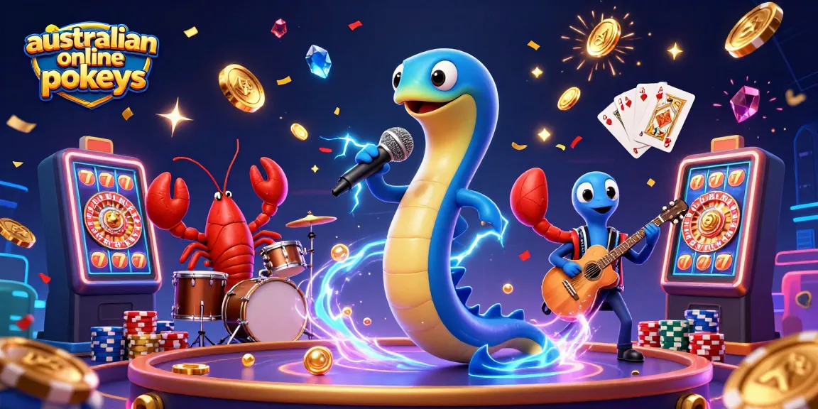 Experience australian online pokies in a vibrant underwater casino scene with dynamic characters and rich casino elements.